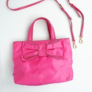 Authentic Preowned Prada Bright Pink Nylon Two Way Bag